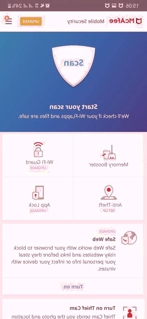 برنامه McAfee Mobile Security آنتی ویروس اندروید