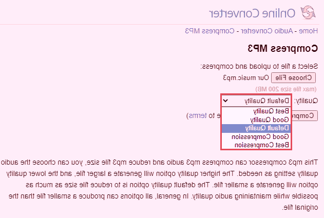 کیفیت مدنظر را انتخاب کنید انتخاب کیفیت