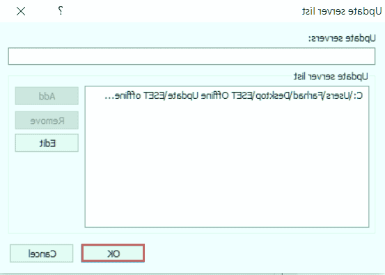 بر روی Ok کلیک کنید ترفند آپدیت آفلاین نود 32