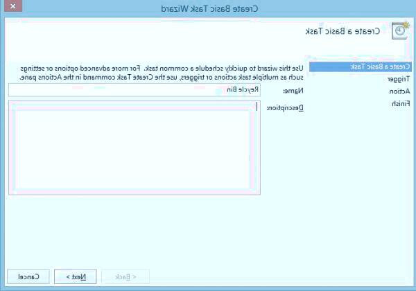 زمانبندی برای خالی کردن سطل آشغال ویندوز به طور خودکار سطل آشغال ویندوز