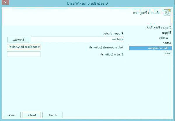 زمانبندی برای خالی کردن سطل آشغال ویندوز به طور خودکار سطل آشغال ویندوز