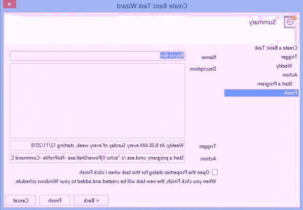 زمانبندی برای خالی کردن سطل آشغال ویندوز به طور خودکار سطل آشغال ویندوز