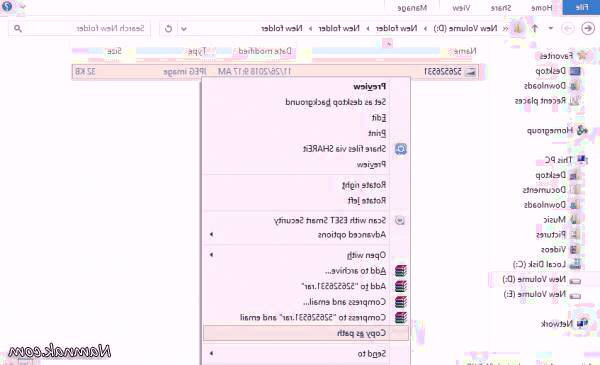 ترفند ویندوز 8 برای کپی کردن آدرس پوشه کپی آدرس فایل در ویندوز
