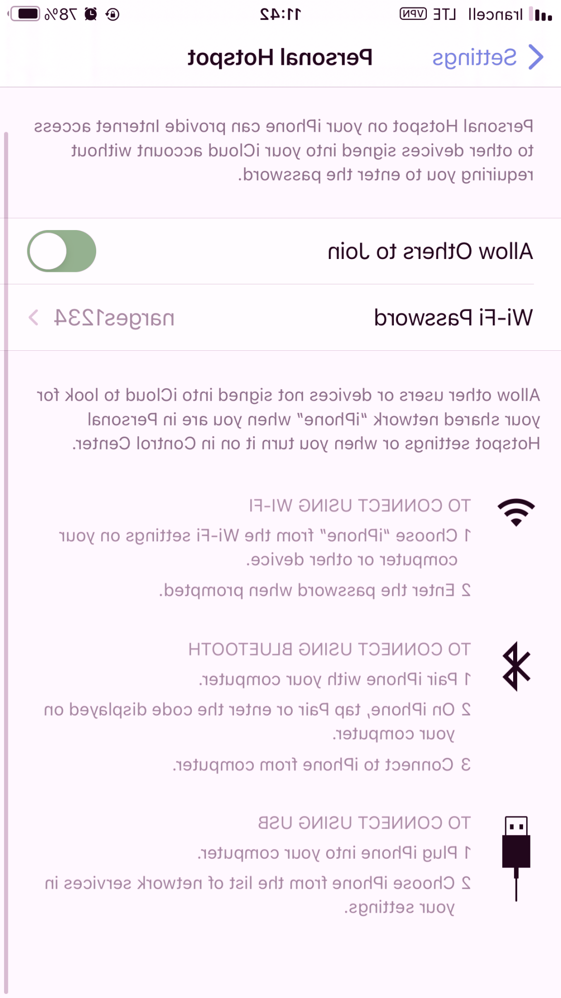 هات اسپات گوشی آیفون را روشن کنید اشتراک گذاری اینترنت آیفون