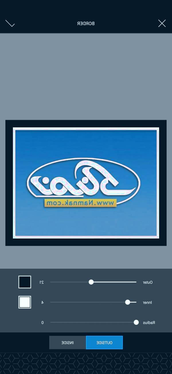 افزودن کادر به عکس برنامه picsart