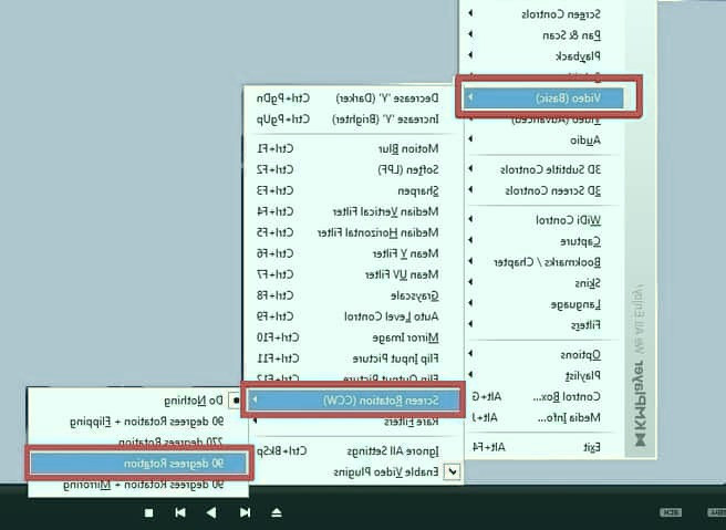 نحوه چرخاندن فیلم در برنامه kmplayer برنامه kmplayer