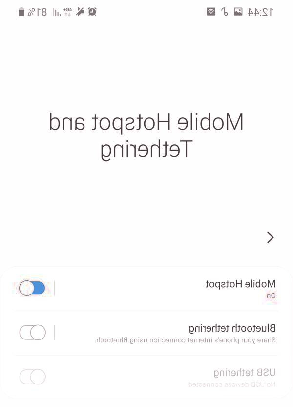 گزینه mobile hotspot را انتخاب کنید هات اسپات اینترنت گوشی