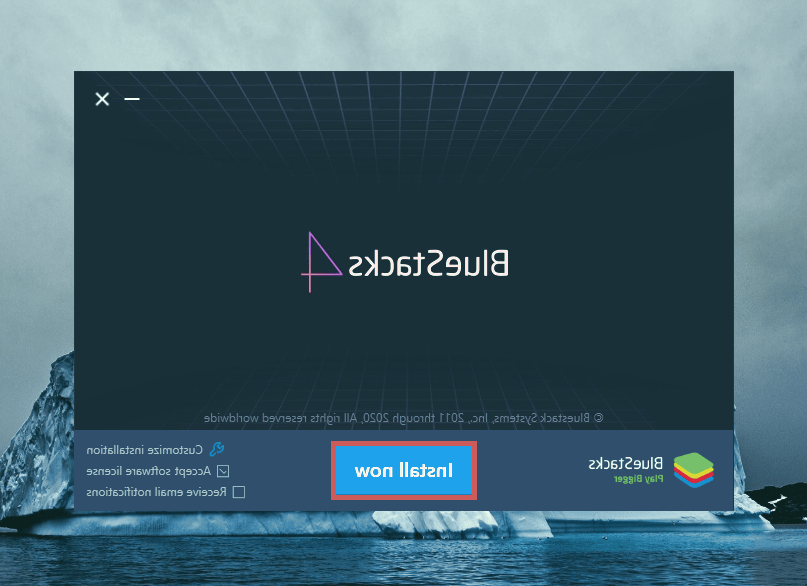 گزینه Install now را انتخاب کنید نصب برنامه bluestacks