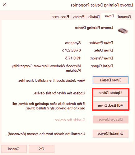 درایور تاچ پد