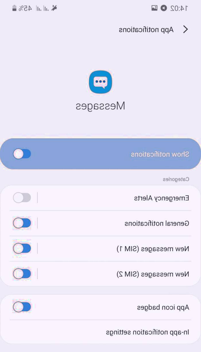 رفع بی صدا شدن پیامک