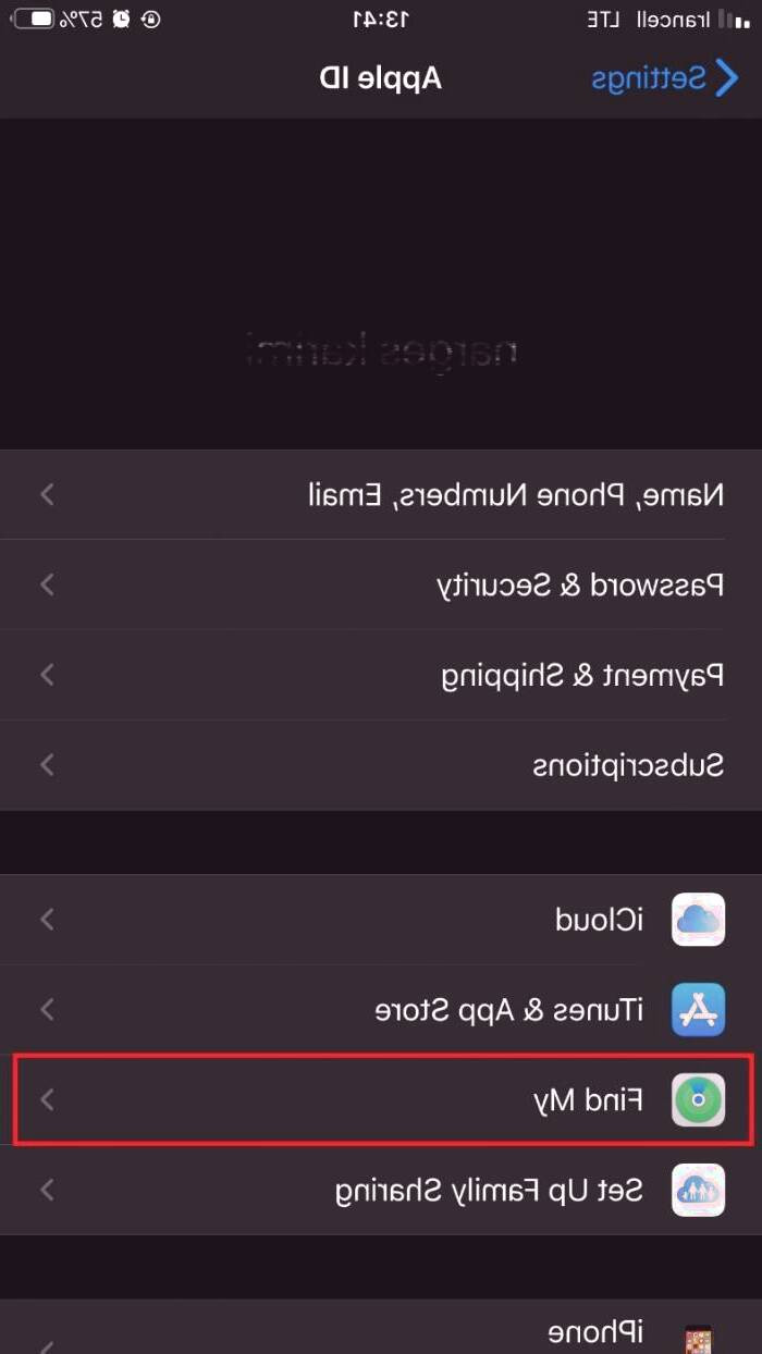 پیدا کردن گوشی آیفون