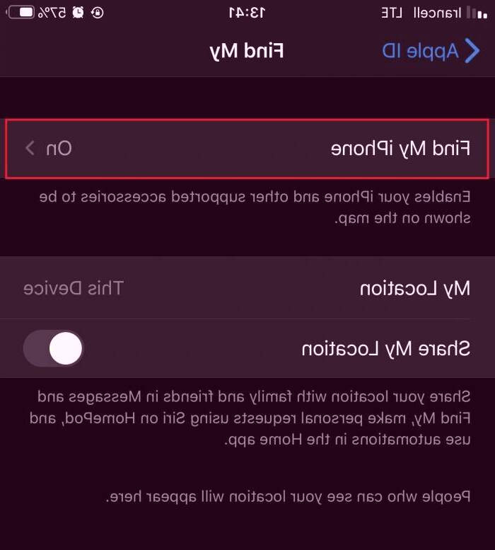 پیدا کردن گوشی آیفون
