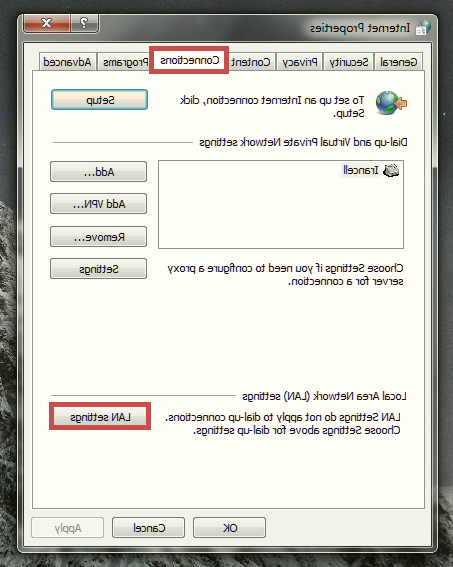 تنظیمات پروکسی کروم