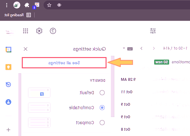 تنظیمات جیمیل