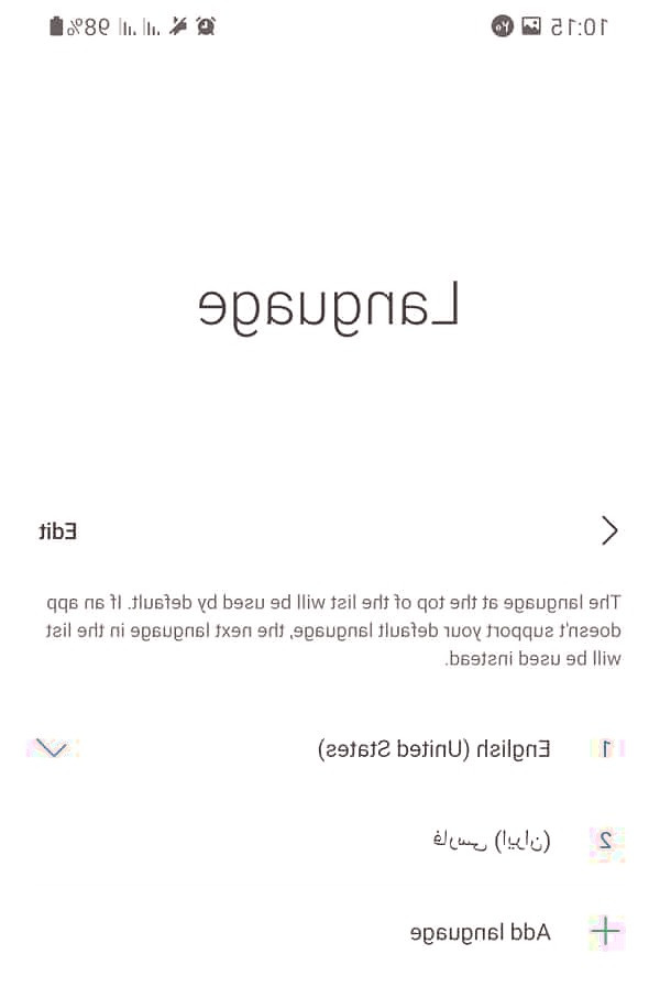 تغییر زبان اندروید