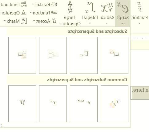نوشتن توان در ورد