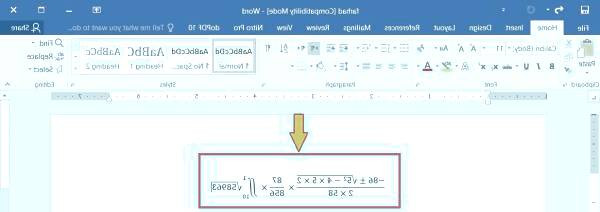 فرمول در ورد