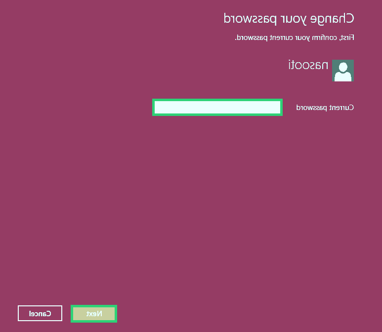 تغییر رمز ویندوز 8