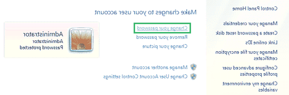 تغییر رمز ویندوز 7