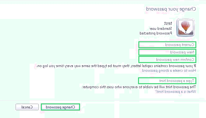 تغییر رمز ویندوز 7