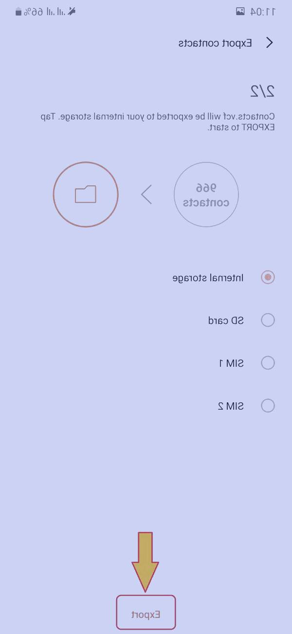 بکاپ مخاطبین