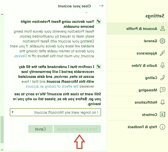 حذف اکانت اسکایپ