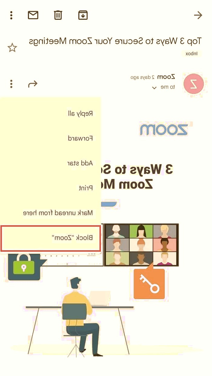 بلاک ایمیل مزاحم