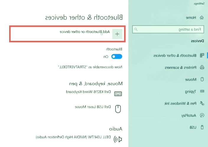 تنظیمات بلوتوث