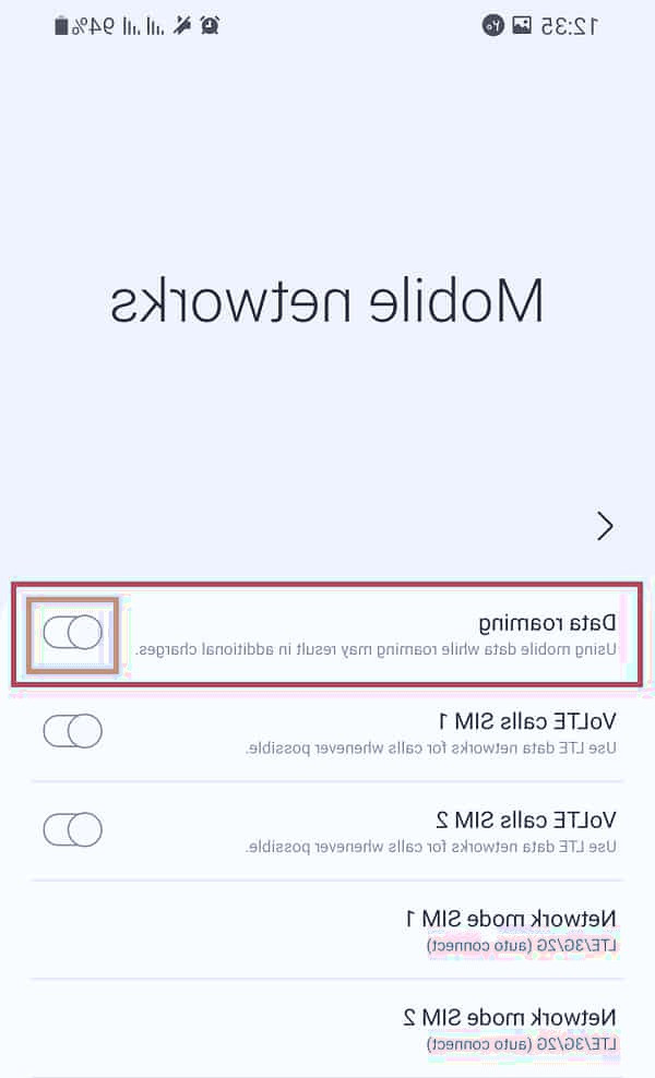 غیر فعال کردن رومینگ رایتل از طریق تنظیمات گوشی تنظیمات گوشی