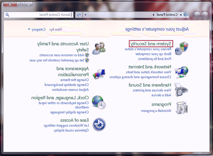 کنترل پنل ویندوز 7