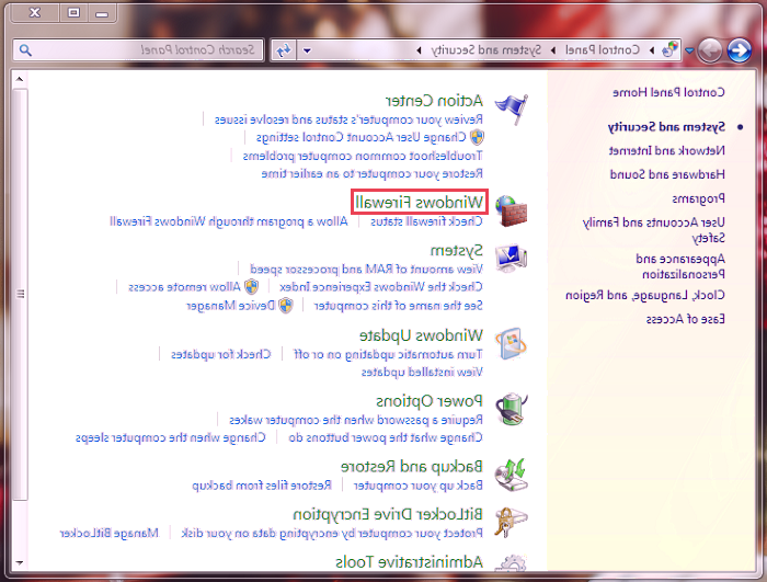 فایروال ویندوز 7