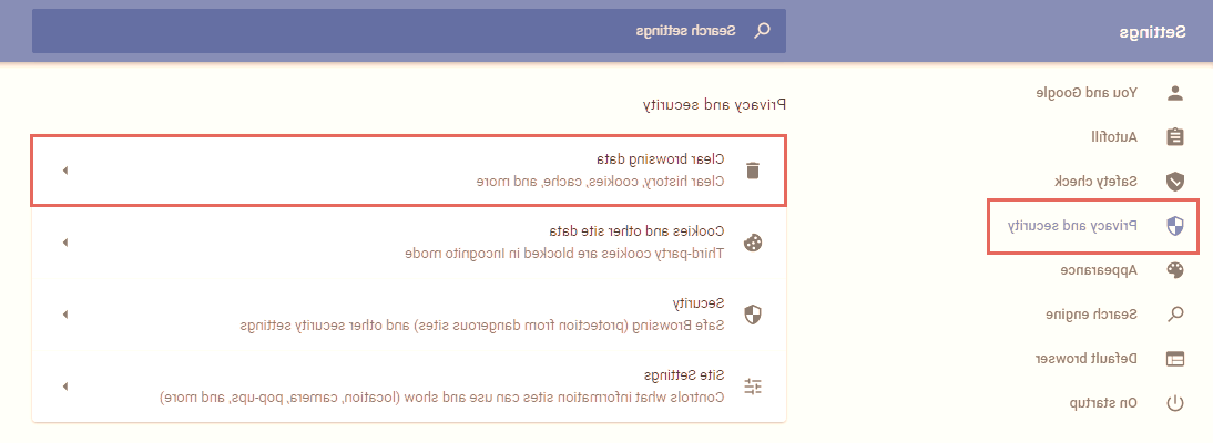 نحوه پاک کردن کش کروم