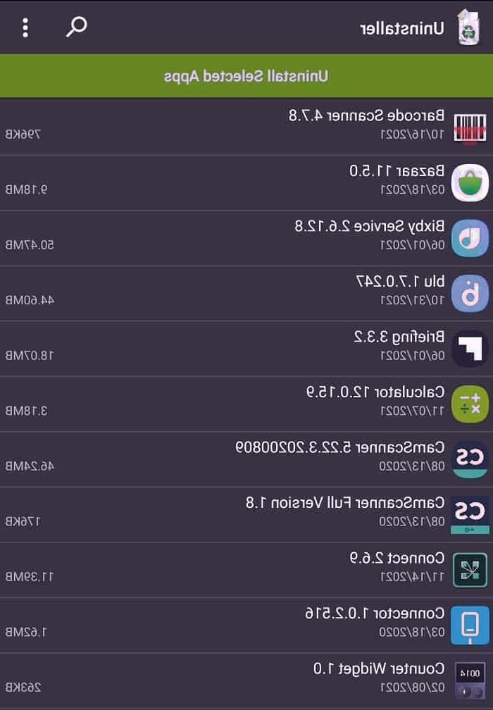 مدیریت برنامه اندروید