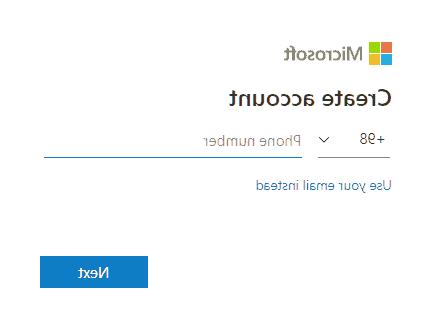 ساخت حساب مایکروسافت