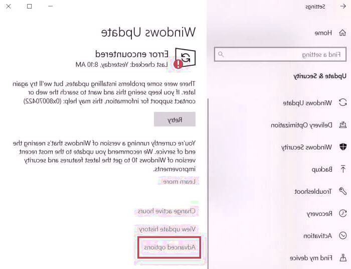 آپدیت ویندوز