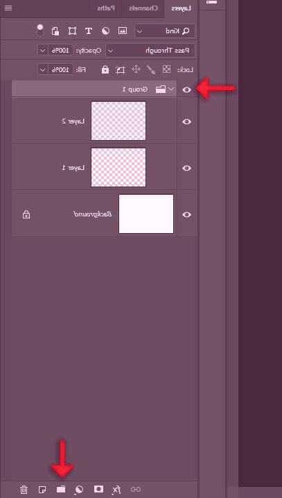 پنل لایه های فتوشاپ