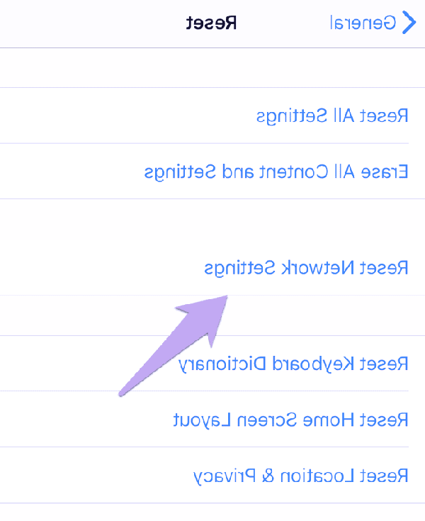 تنظیمات شبکه آیفون