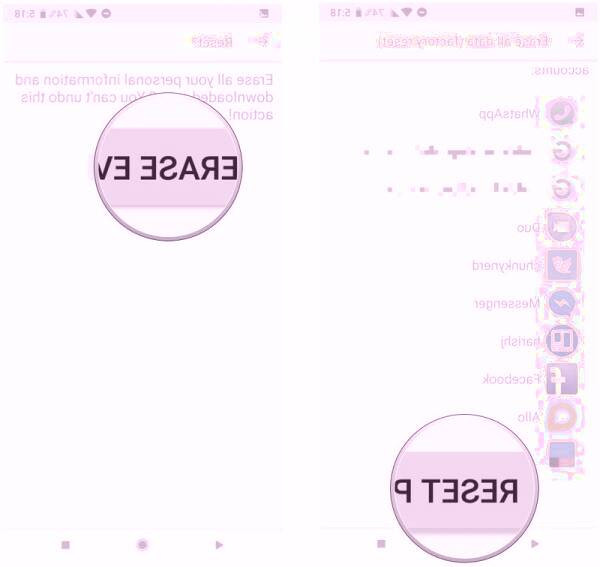 ریست گوشی اندروید