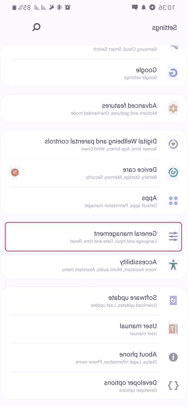 ریست کردن سامسونگ