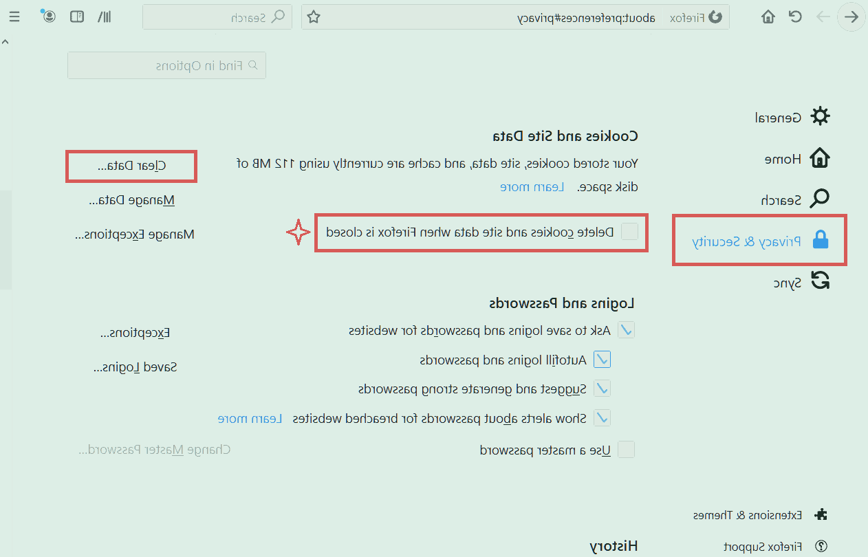 کش مرورگر فایرفاکس