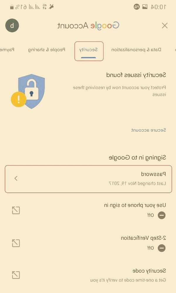 gmail password