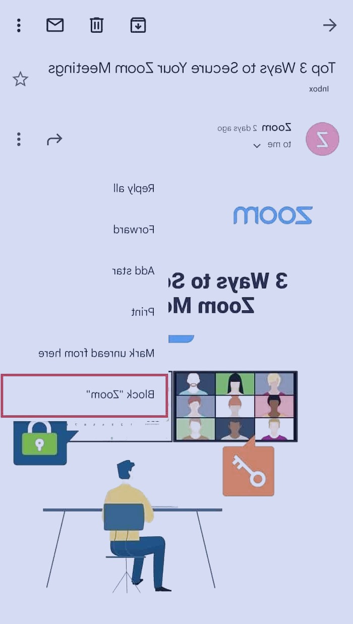 بلاک ایمیل مزاحم