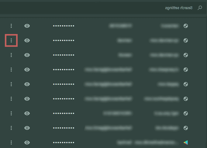 مدیریت پسوردهای کروم