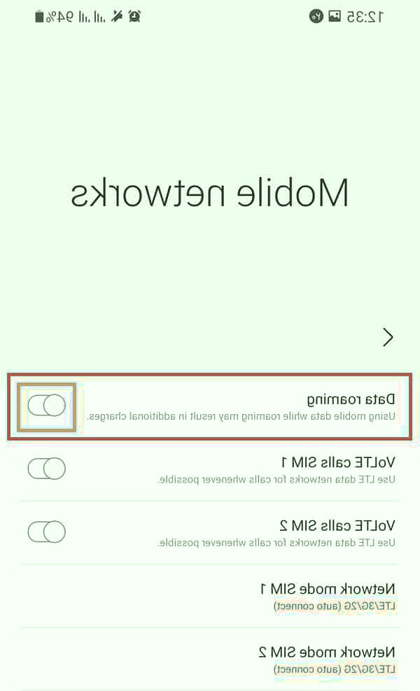 تنظیمات گوشی