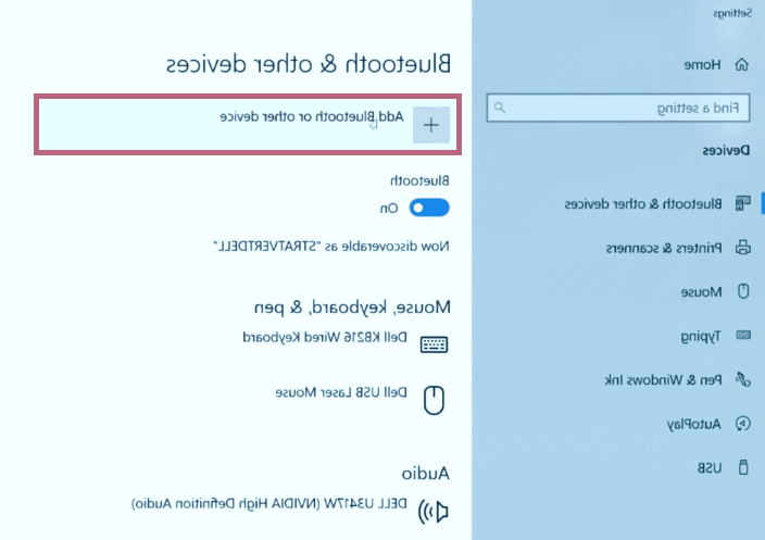 تنظیمات بلوتوث