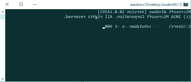 تنظیم خاموش شدن کامپیوتر در پنجره cmd پنجره cmd