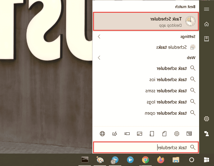 گزینه Task Scheduler را انتخاب کنید منو استارت
