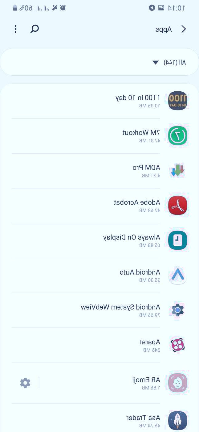 برنامه مدنظر خود را انتخاب کنید رفع کمبود فضا در اندروید