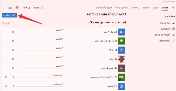برنامه های داخلی استور ویندوز را آپدیت کنید windows store