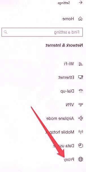 گزینه Proxy را انتخاب کنید windows store